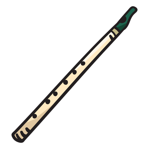 Flute irish music instrument illustration
