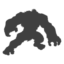 Folklore creature sasquatch black PNG Design