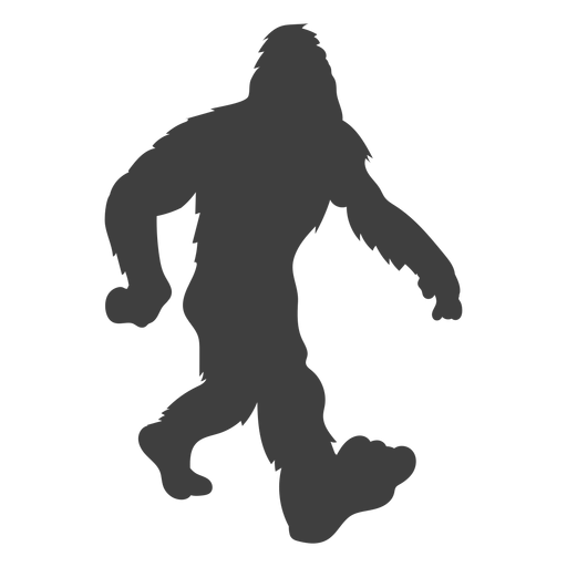Pie bigfoot caminar paso negro Diseño PNG
