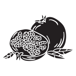 Fruit pomegranate healthy black PNG Design