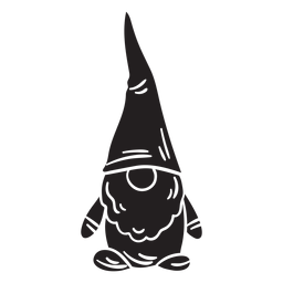 Gnome black creature PNG Design