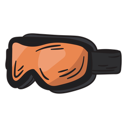Goggles ski snowboard gear illustration PNG Design