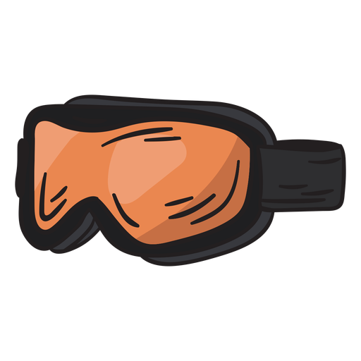 Goggles ski snowboard gear illustration - Transparent PNG & SVG vector file