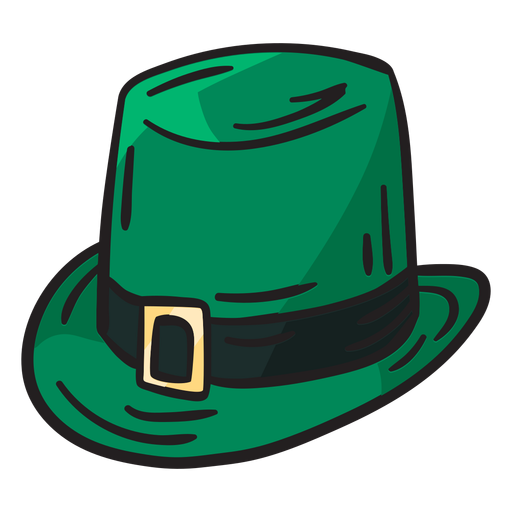 Ilustraci?n irlandesa de leprechaun de sombrero verde Diseño PNG