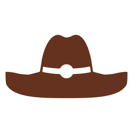 Ilustración de contorno de sombrero vaquero Diseño PNG