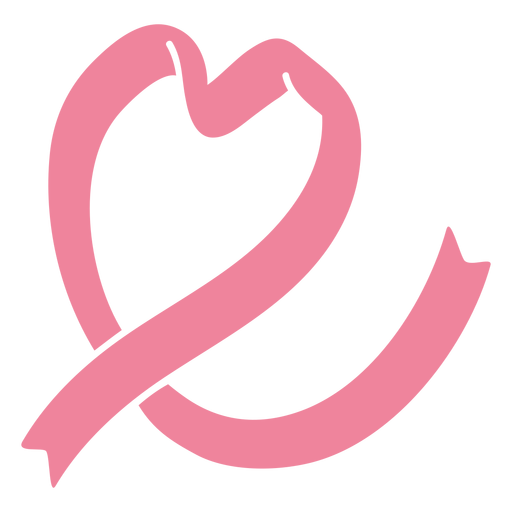 Heart pink ribbon style illustration PNG Design