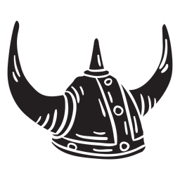 Ilustración de casco vikingo negro Transparent PNG