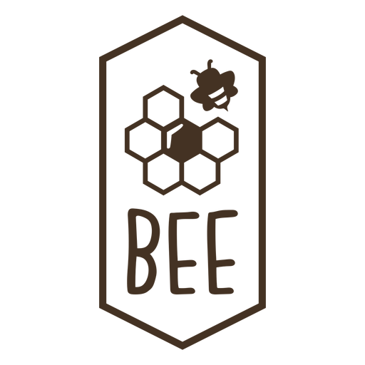 Emblema Hexagon Honeycomb Beehive Desenho PNG