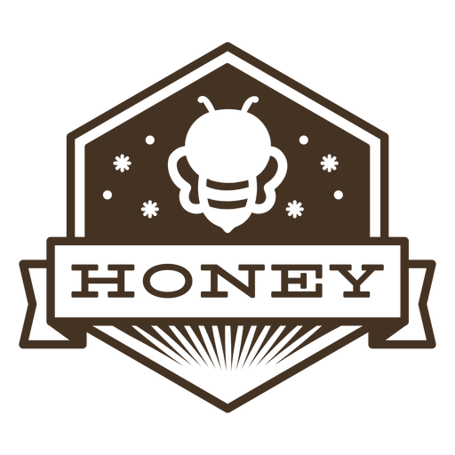 Insignia de alas de abeja de miel Diseño PNG