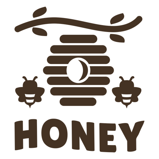 Honey bees beehive badge PNG Design