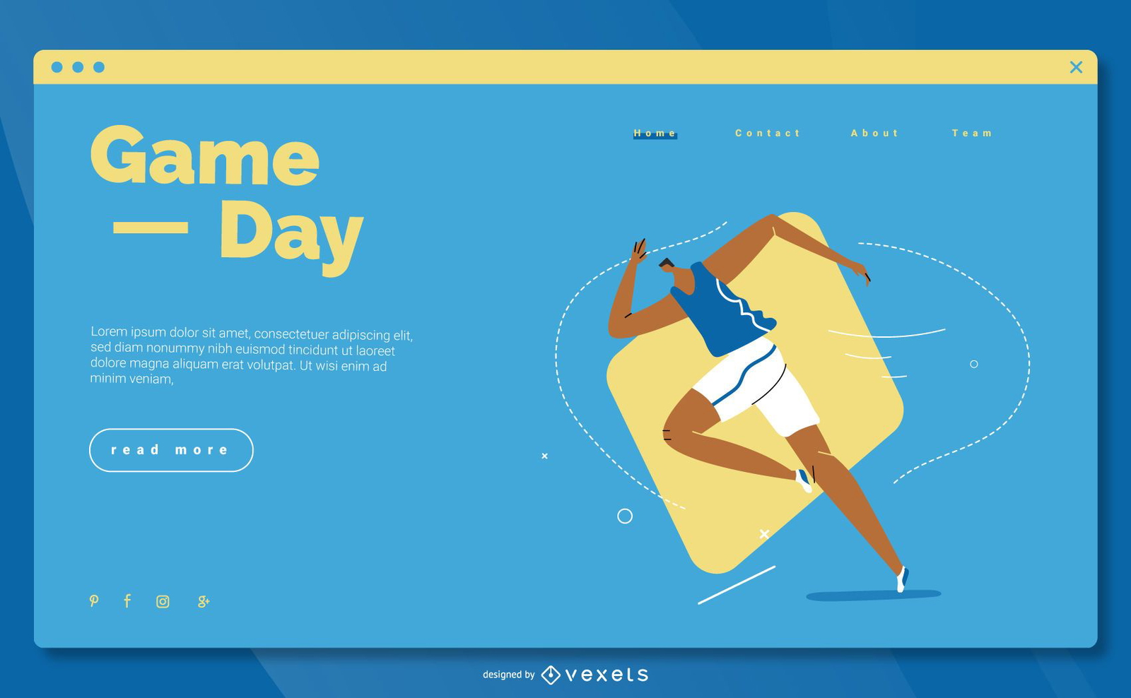 Runner Sports Landing Page Design