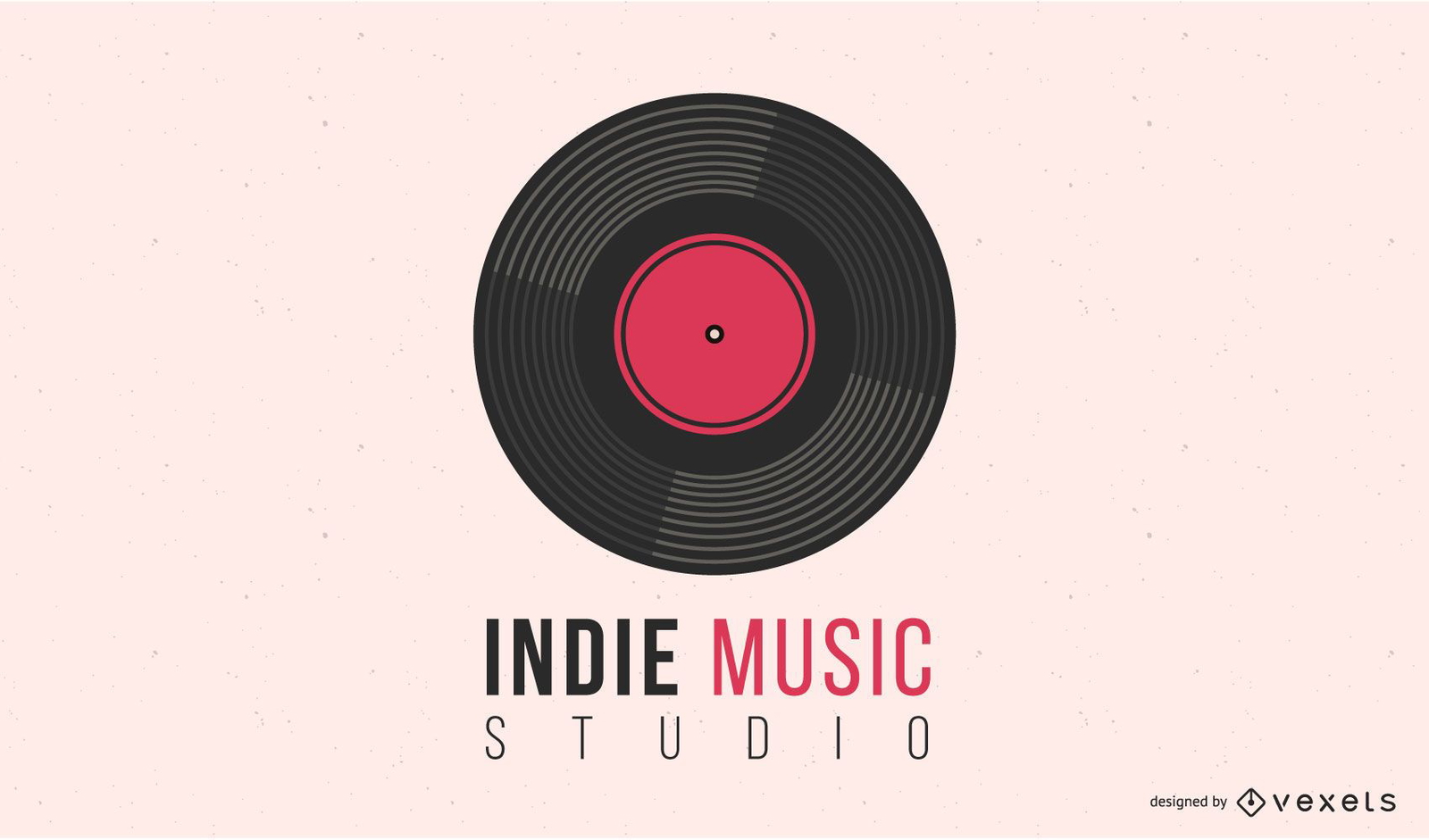 Indie Music Vinyl Record Logo Design