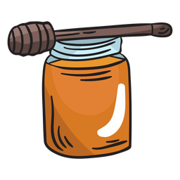 Ilustración de cazo de tarro de miel Diseño PNG