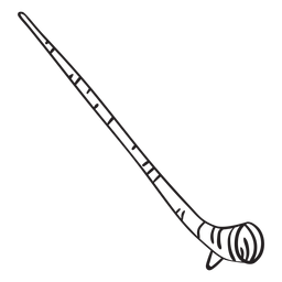 Alpine horn alpenhorn alphorn horn black - Transparent PNG & SVG vector ...