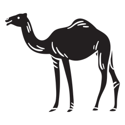 Hump animal camel black PNG Design