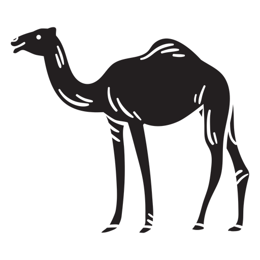 Joroba animal camello negro Diseño PNG