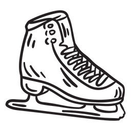 Golpe de hoja de zapato de patinaje sobre hielo Diseño PNG
