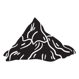 Iconic mountain matterhorn black PNG Design