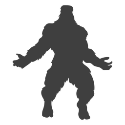 Legendäre Kreatur Bigfoot Schwarz PNG-Design
