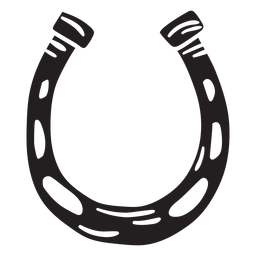 Lucky horseshoe illustration black PNG Design Transparent PNG