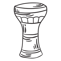 Traço de cálice de instrumento musical de membranofone Desenho PNG