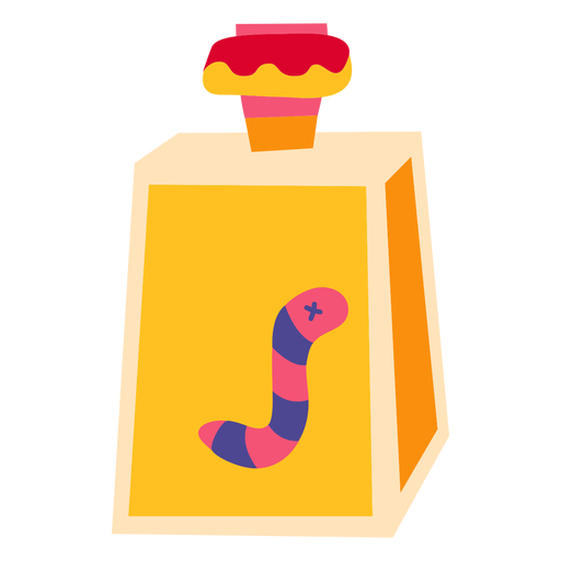 Mezcal gusano bebida méxico ilustración Diseño PNG