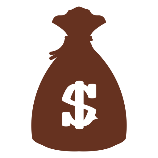 Money bag classic western outline illustration PNG Design