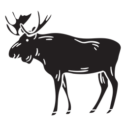 Moose sueco nativo negro Desenho PNG