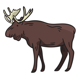 Ilustração de cervo alce Desenho PNG