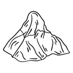 Mountain simple colorless stroke PNG Design