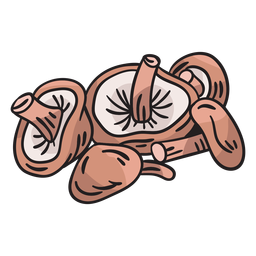Mushrooms fungi food edible illustration PNG Design