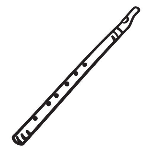 Musical instrument irish flute stroke - Transparent PNG & SVG vector file