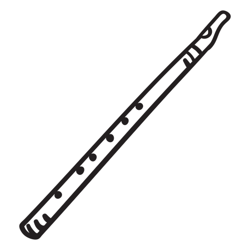 Musical instrument irish flute stroke PNG Design