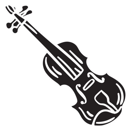 Instrumento musical violino irlandês preto Desenho PNG
