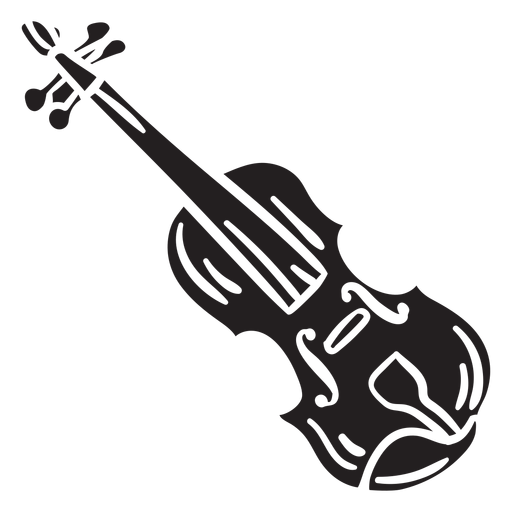 Instrumento musical violino irland?s preto Desenho PNG