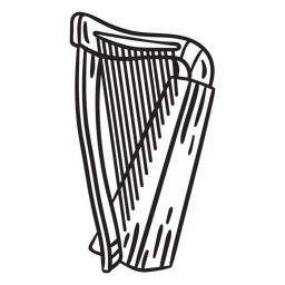 Musical instrument celtic harp Transparent PNG