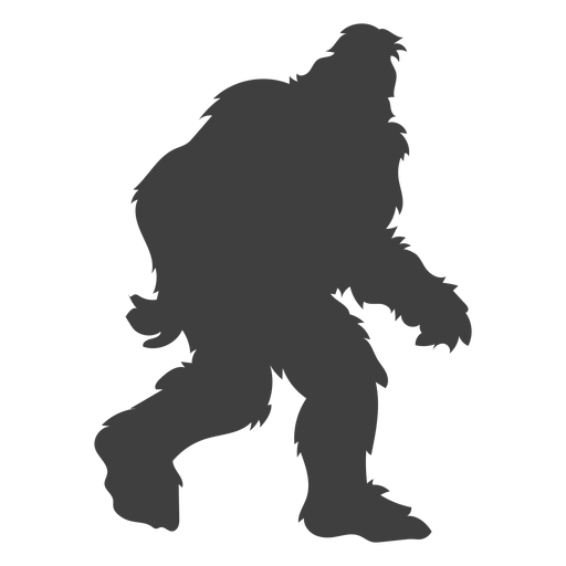 Mysterious mythical beast bigfoot black PNG Design
