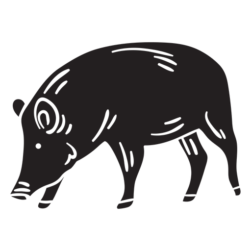 Einheimische Schweinetierrasse schwarz PNG-Design
