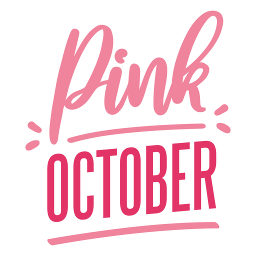 October Pink Cancer Awareness Lettering Transparent Png Svg Vector File ...