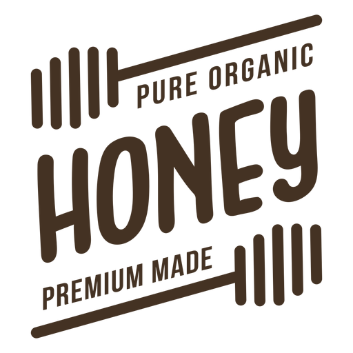 Insignia de miel premium pura orgánica Diseño PNG