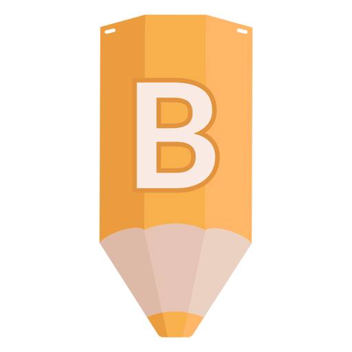 Bleistift Alphabet B Banner PNG-Design