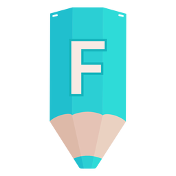 Bleistift Alphabet f Banner PNG-Design