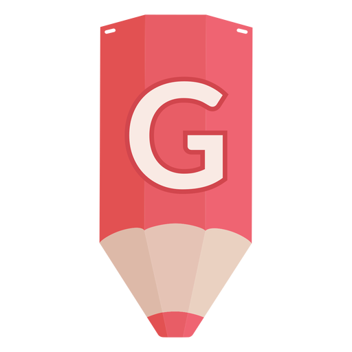 Bleistift Alphabet g Banner PNG-Design
