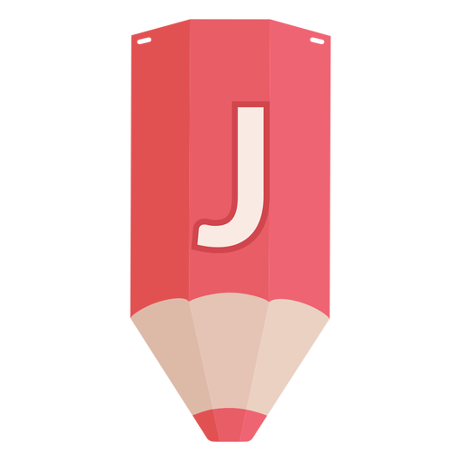 Bleistift Alphabet J Banner PNG-Design