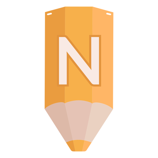 Bleistift Alphabet n Banner PNG-Design