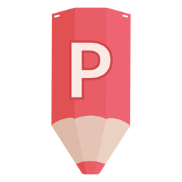 Bleistift Alphabet p Banner PNG-Design