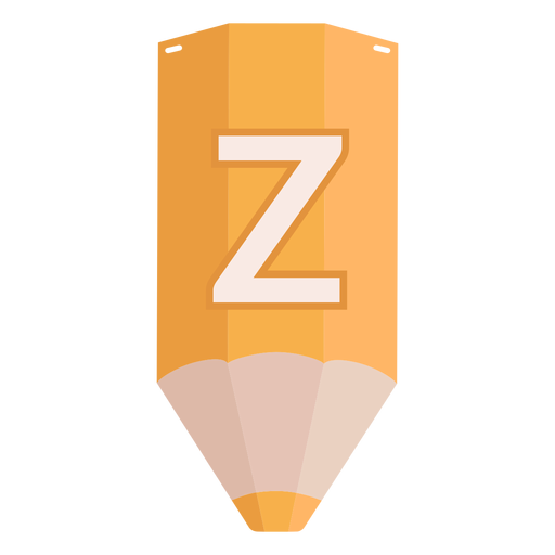 Bleistift Alphabet Z Banner PNG-Design
