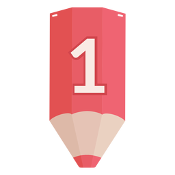 Bleistift Nummer 1 Banner PNG-Design