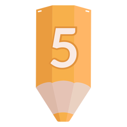 Bleistift Nummer 5 Banner PNG-Design