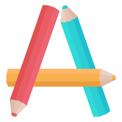 Download Pencils decor alphabet a - Transparent PNG & SVG vector file